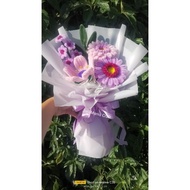 Bouquet Bunga Dawai Bulu kawat bulu handmade
