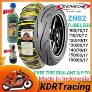 ZENEOS ZN62 MOTORCYCLE TIRE GULONG FREE TIRE SEALANT &PITO TUBELESS 120/70/17 130/60/17 150/60/17
