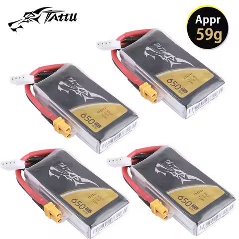 TATTU 650mAh 75C 11.1V Lipo Battery For RC Helicopter Quadcopter FPV Racing Drone Parts With XT30/XT
