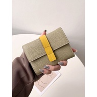 beg dompet perempuan dompet perempuan kecil Ladies Niche Design First Layer Cowhide Short Wallet