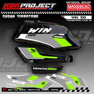WIN 100 COOL PREMIUM TRANSPARENT STRIPING STICKERS HONDA RACING 55 VARIATION LINES ALREADY CUT