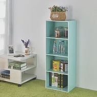 【H&amp;R安室家】台製木質四層櫃/書櫃BCF33 藍色