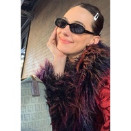 Zoe kravitz oval sunglasses olivia rodrigo bella hadid small sunnies black sun glasses cat women