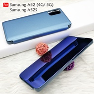 Carristo Samsung Galaxy A52 4G / A52 5G / A52S Delight Mirror Flip Case Cover Stand Pouch Leather Ca