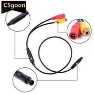 C5GOON 4-Pin Male Backup Reverse Camera Car Universal To CVBS RCA Female Connector Signal Power Adap