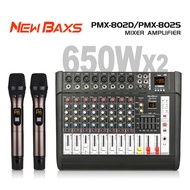 NewBaxs PMX802S เครื่องผสมสัญญาณเสียงระดับมืออาชีพ 8 ช่องสัญญาณ 16DSP อีควอไลเซอร์ 2 ชั้น EQ ไมโครโฟ