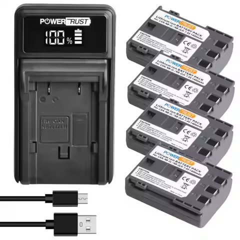 PowerTrust NB-2L NB-2LH Battery+LED Charger for Canon EOS 350D 400D Rebel XT XTi G7 G9 S80 S70 S60 S