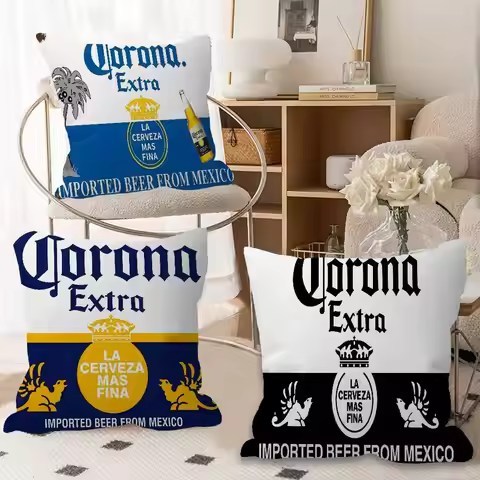 C-Corona E-Extra Beer Cushion Cover Inches Farmhouse Decor Home Throw Pillow Covers For Couch Decora