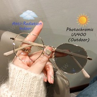 Photochromic Anti Radiation Eyeglasses For Women Men Computer Goggles Replaceable Lens Eyeglasses