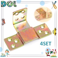 4PCS L Shape Bed Brackets Durable Bed Rail Metal Fixing Brackets L Shape Hinges For Bed Support