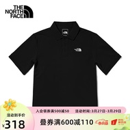 北面（The North Face） 北面短袖Polo男户外舒适透气春季上新款 JK3/黑色 XL/180