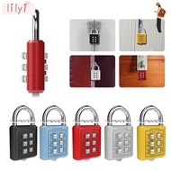LILY 6 Digit Button Password Lock Metal Portable Security Backpack Zipper Lock