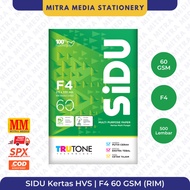 SIDU 60 GRAM F4 HVS PAPER / F4 60 GSM PAPER / PHOTOCOPY PAPER