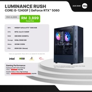 IDEALTECH LUMINANCE RUSH INTEL GAMING PC ( INTEL CORE I5 / NVIDIA RTX5060 8GB / 8GB RAM / 256GB SSD 