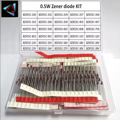 600PCS/LOT 1/2W 0.5W Zener Diode 2-39V 30Values*20Pcs Assorted Assortment Set New Electronic Diy Kit