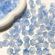 Glass Flower Beads Snowflake Flowers Pointed Petals 10 Pieces For Work DIY Beads Charm Manik Beads C
