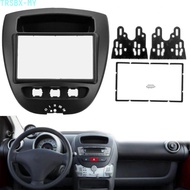 #Treasurebox>>2 Din Radio Fascia Plastic+Metal Front Dashboard Mount Easy Installation