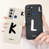 For Tecno Pop 5 LTE Case BD4 BD4i BD4a Cover Cute Letters Soft Silicone TPU Shockproof Bumper For Te