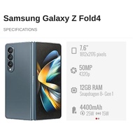 Used Samsung Galaxy Z Fold 4 5G (F936) (12GB + 256GB/512GB/1TB) DEMO Unit || Original Samsung Malays