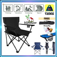 Camping Chair Portable Folding Foldable Chair Stool with Arm Rest Cup Holder Outdoor Foldable Chair Picnic Fishing