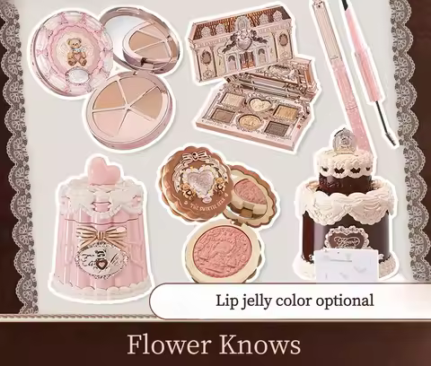 Flower Knows Sweetheart Bear Cookies Blush Lip Freeze Eyebrow Pencil Concealer Cosmetic Set