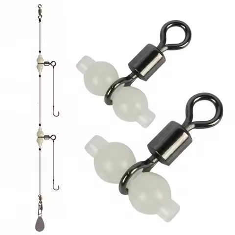 10Pcs/Lot Luminous Swivels Fishing Rolling Swivels Connector Sea Tackle Hook Connector Night Fishing