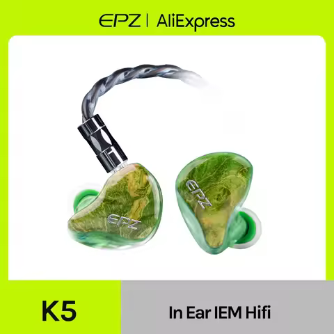 EPZ K5 1DD+4BA Monitor IEM Earphone Wired HIFI In Ear Earbuds Three-In-One 0.78 2 Pin Single Crystal