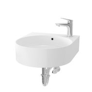 PUTIH Toto - TOTO LW575JR Hanging Sink White BODY ONLY/Wall Hung Lavatory 1 Tap Hole