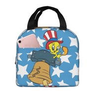 Tweety Bird Lunch Box Women Mens Reusable Insulated Lunch Tote Bag,Insulated box