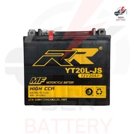 แบตเตอรี่ ยี่ห้อ RR รุ่น YT20L-JS (12V. 20AH.) แบตแห้ง BIGBIKE ( สำหรับรถจักรยานยนต์ ATV และ Jet Sk