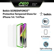 Belkin SCREENFORCETM Protective Tempered Glass for iPhone 14 / 14 Plus (Japanese AGC Asahi Glass) - 