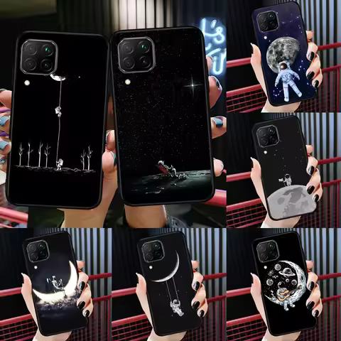 Moon Stars Space Astronaut For Huawei Nova Y91 Y60 Y70 Y72 Y90 Y61 12s 12i 11i 8i 10 9 SE P20 P40 Li