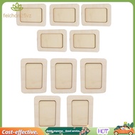 10PCS DIY Wood Picture Frames Unfinished Solid Wood Photo Picture Frames, for Crafts Wood, DIY Paint