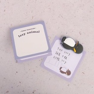 懶洋洋動物造型磁鐵冰箱貼(附便利貼)－國王企鵝