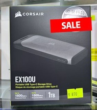 Corsair 海盜船EX100U 1TB USB-C 外置硬碟 SSD(香港行貨三年保養 )🔥SALE🔥 $848 （支援最新iPhone 15 Pro Max 即插即用）