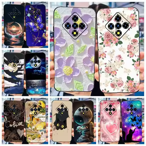 For Infinix Zero 8 Case Zero 8i X687 X687B Luxury Painted Cover Soft Silicone Phone Case For Infinix