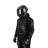 Hoodie Exclusive SR-PROJECT X-BONE Black Edition Hoodie Oversized Hoodie Lelaki