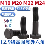 ((M18-M24) Grade 12.9 High-Strength External Hexagon Screw Extended Alloy Steel Hexagon Head Screw B