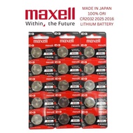 COD🔥 (ORI JAPAN) MAXELL CR2032 CR2025 CR2016 CR1632 CR1616 CR1620 CR1216 CR1220  Lithium Battery