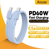 2M/6.6FT 60W USB C Fast Charge Cable, High Speed Data Sync, Works with Phone, Tablet, Laptop, Earbud