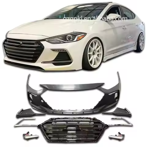 For Elantra Body Kit Elantra Front Bumper Korean Front Bumper Grille Sport Version Spoiler