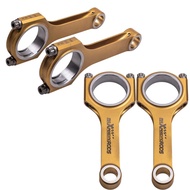 4x Titanizing Connecting Rods+Bolts for Honda Civic CRX Acura Integra D16 800+HP D16Y7 D16Y8 D16Z6 F