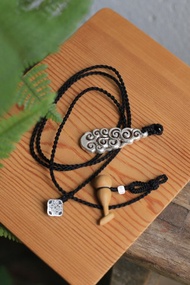 壹染指原創純手工  | 999純銀 | 祥云如意吊墜 黃楊木葫蘆| 客製