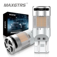 MAXGTRS 2X T20 LED Canbus No Hyper Flash 7440 W21W WY21W 7440NA LED Amber Car Turn Signal Light Auto