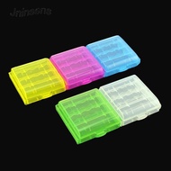 1Pc Coloful Battery Holder Case 4 AA AAA Hard Plastic Storage Box Cover For 14500 10440 Battery
