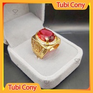 Nhẫn Nam Phong Thủy Đá Đỏ N6123-124-KT Vừa Phong Thủy Vừa Đẹp - Không Dị Ứng