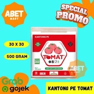 CLEAR PE TOMATO PLASTIC BAG 30 x 30 500Gr - PEX 30x30cm Plastic Bag 1 Pack Thick Bakery Gram Transpa