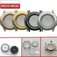 42MM Steel Mechanical Watch Case and Strap Diving Cases Watch Accessories for NH35/NH36/4R35A/4R36A