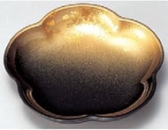 H・R Tabletop Small Shinume-Shaped Pastry Plate, Pearl Colored Paper Gold Foil [5.9 x 1.0 inches (15 