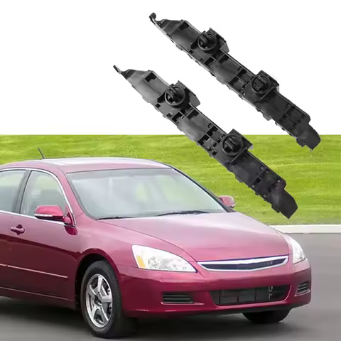1 Pair RH+LH Car Front Bumper Support Bracket Black Plastic for Honda Accord 2003 2004 2005 2006 200